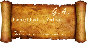Georgijevits Amina névjegykártya